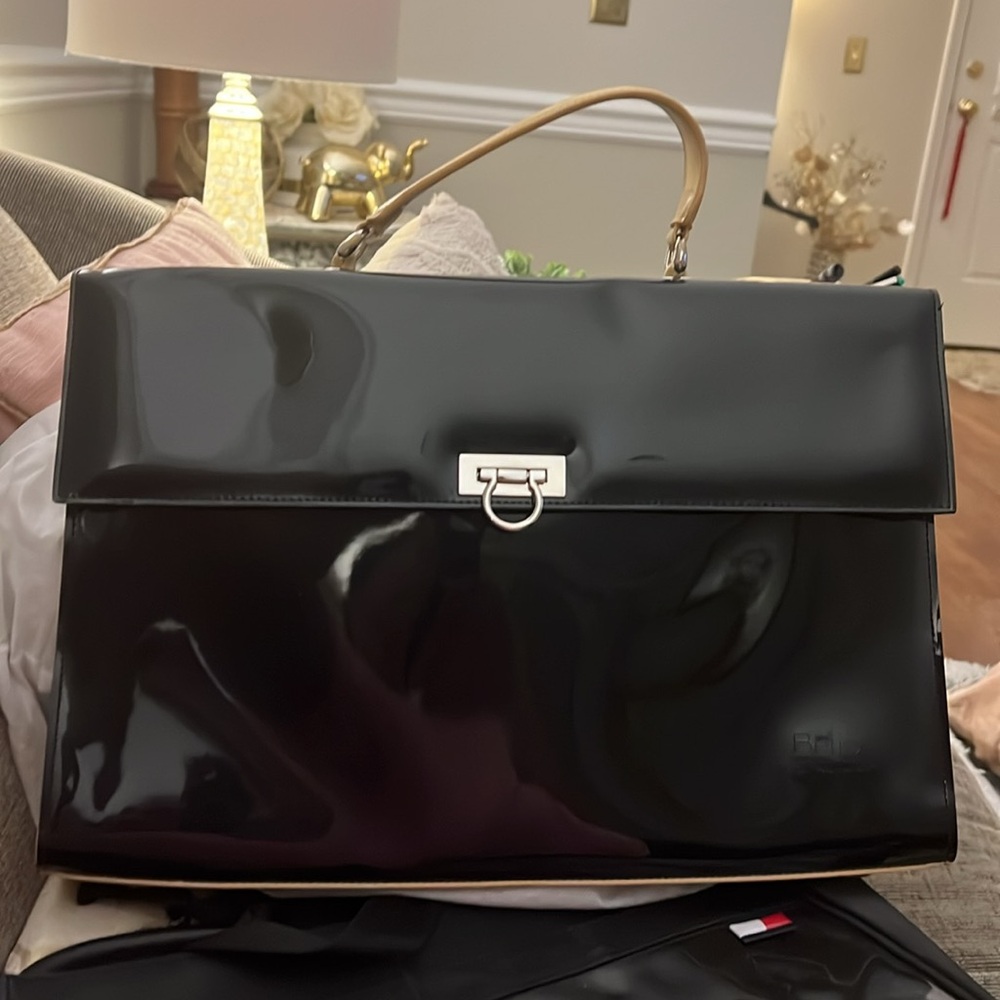 Beijo Black briefcase with Matching Cross Body Bag